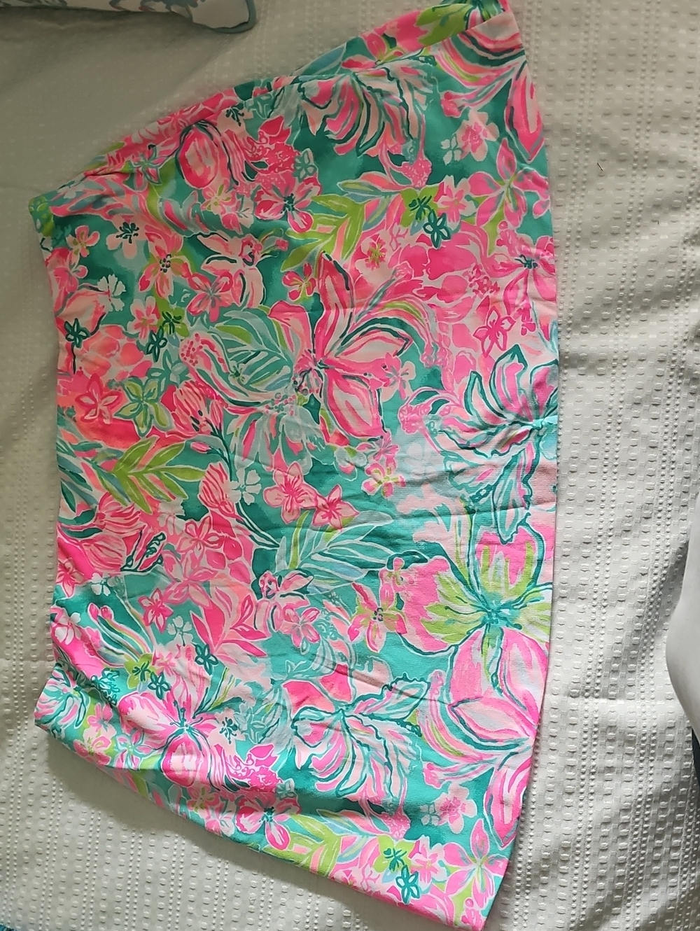 Lilly Pulitzer Pink & Teal Floral Skirt - Picture 3 of 5